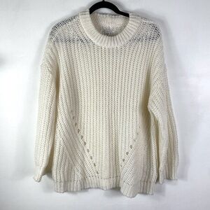 American Eagle Flowy Cozy Soft Oversized Cream Off white Sweater